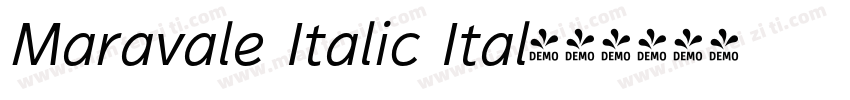 Maravale Italic Ital字体转换